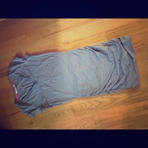 Athleta Gray short sleeve ruched V neck